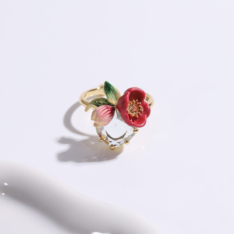 Red Winter Aconite Ring