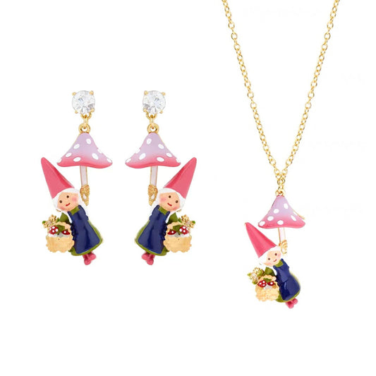 Gnome Jewelry - Mushroom Picking Earring