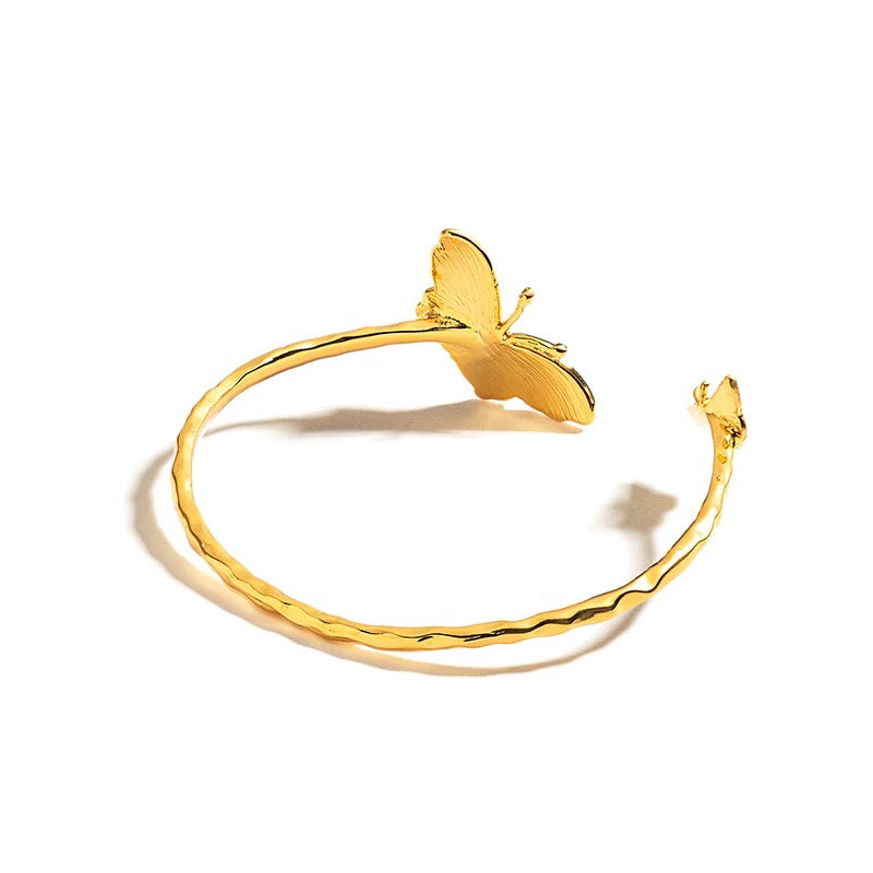 Enameled butterfly bracelet