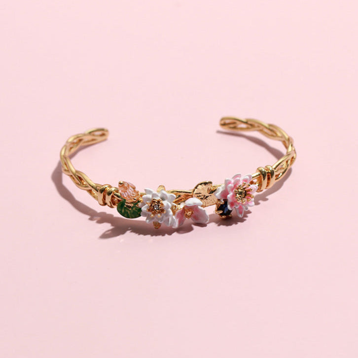 Water Lily Lotus Leaf Bracelet