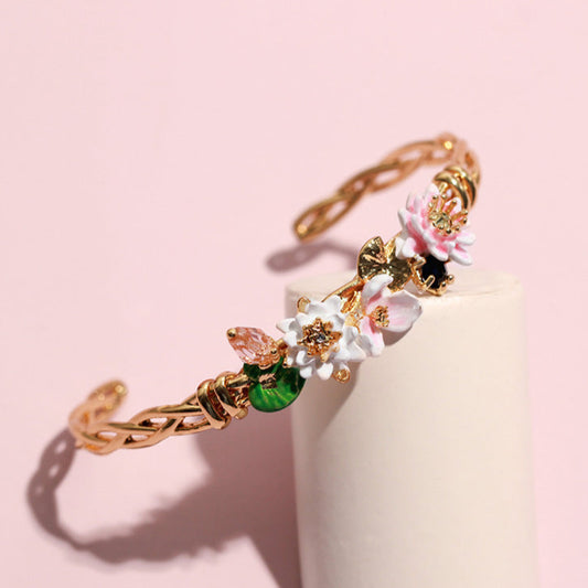Water Lily Lotus Leaf Bracelet