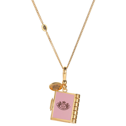 Openable Pink Book Pendant