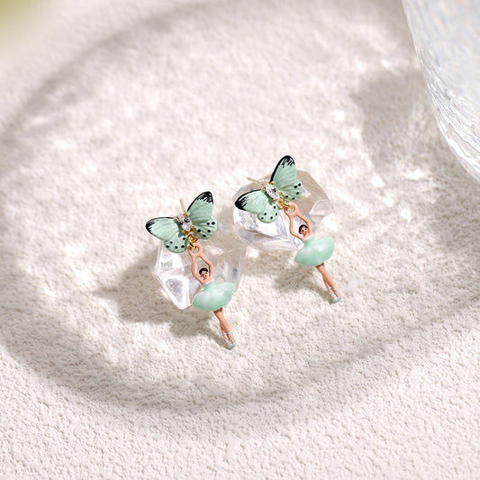 Ballet Girl with Butterfly Earring