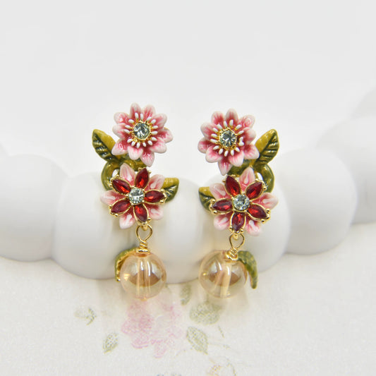 Pink Passion Flower Earring