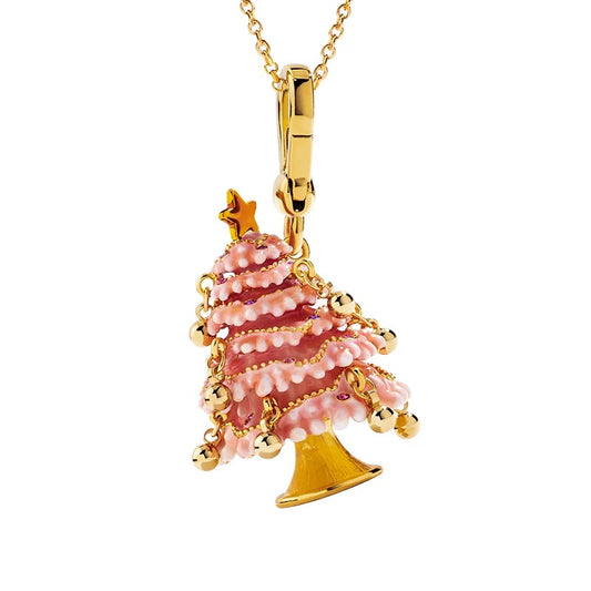 Delicate layers of enamel Christmas tree