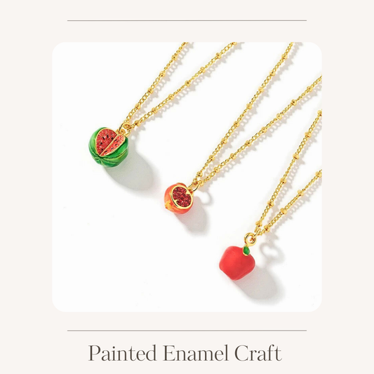 Enamel fruit necklace various options