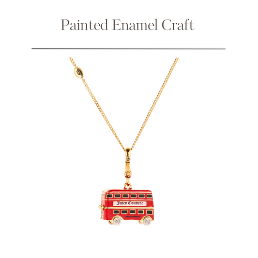 Red Double Decker Bus Pendant Necklace