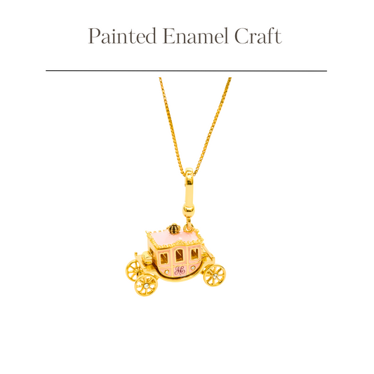 Enamel Carriage Pendant