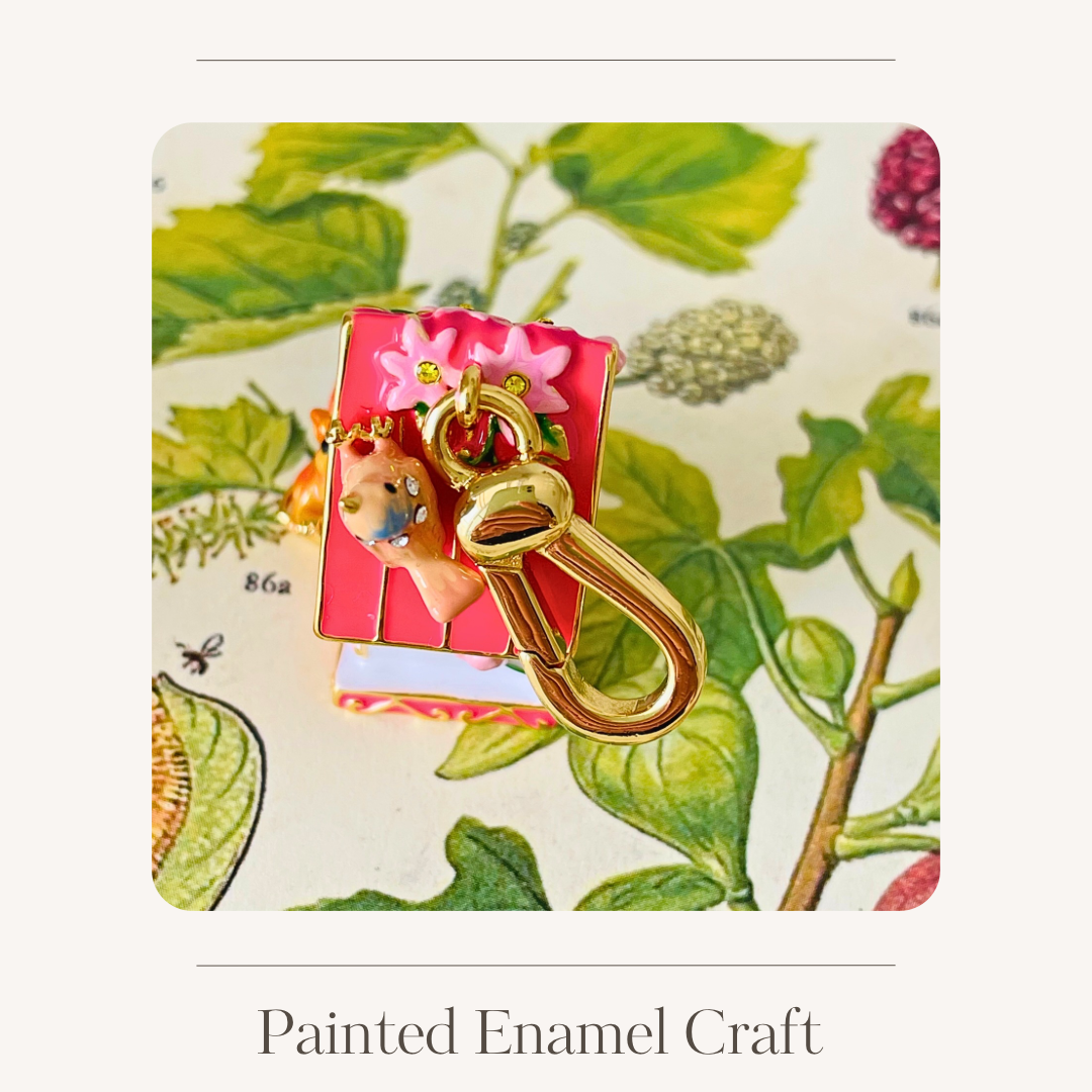 Orange squirrel decorative charm