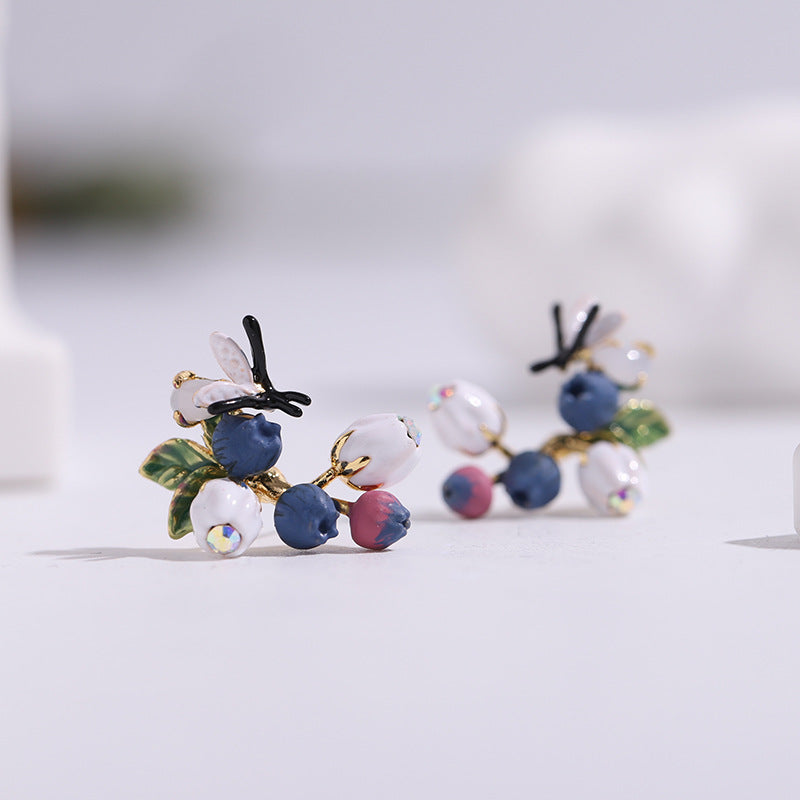 Blueberry Firefly Earring