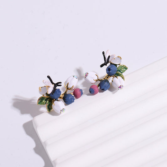 Blueberry Firefly Earring