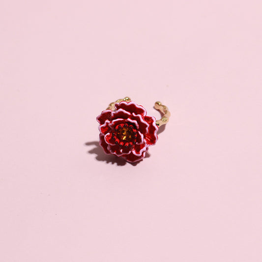 Three-dimensional flower ring