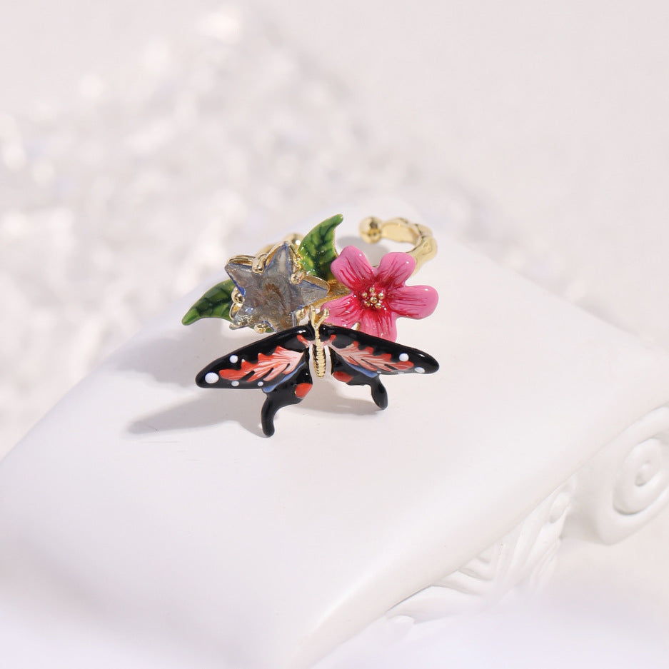 Jasmine with Butterfly Ring