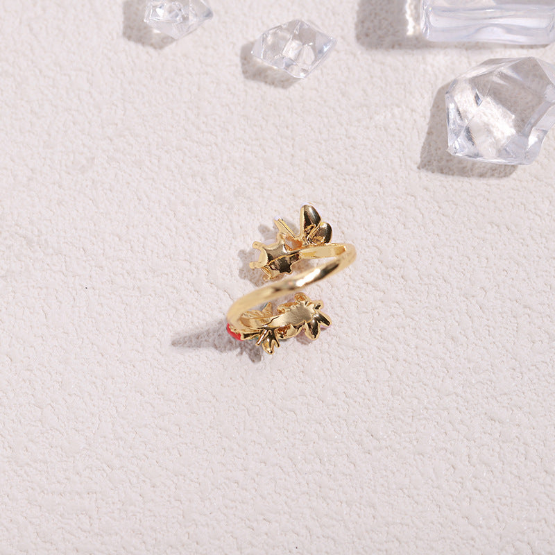Funny Butterfly Ladybug Ring