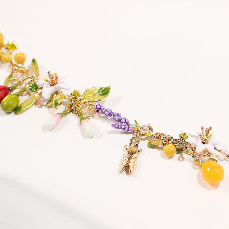 Garden Collection - Fruit Insect and Flower Bracelet