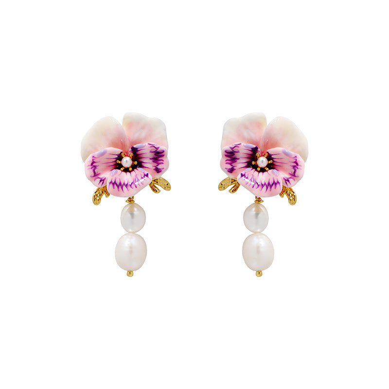 Pansy with Pearl Earring