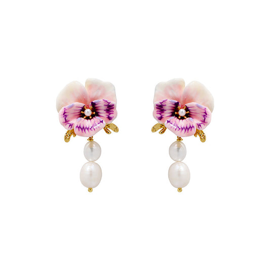 Pansy with Pearl Earring