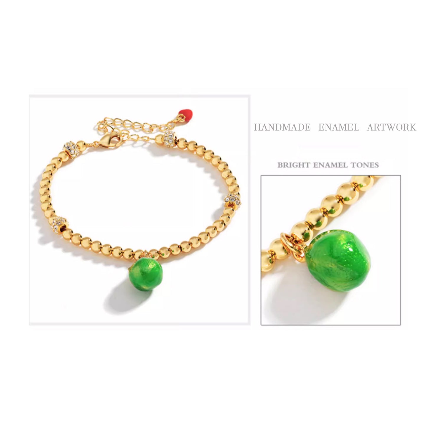 Enameled fruit bracelet various options