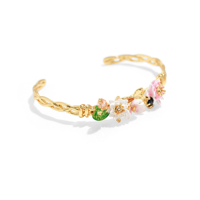 Water Lily Lotus Leaf Bracelet