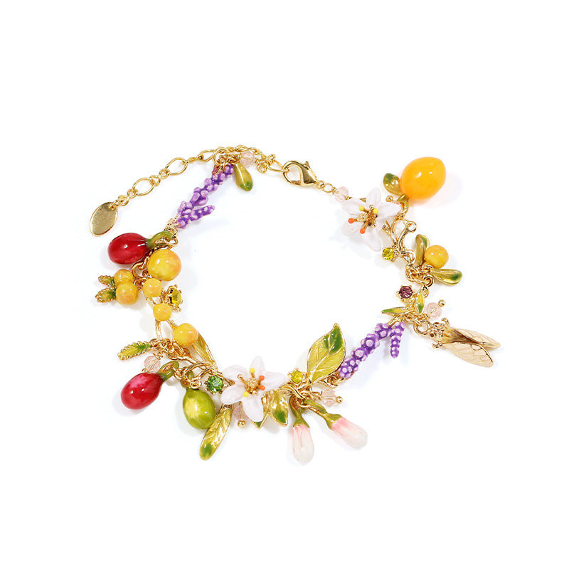 Garden Collection - Fruit Insect and Flower Bracelet