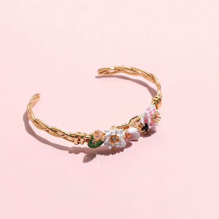 Water Lily Lotus Leaf Bracelet