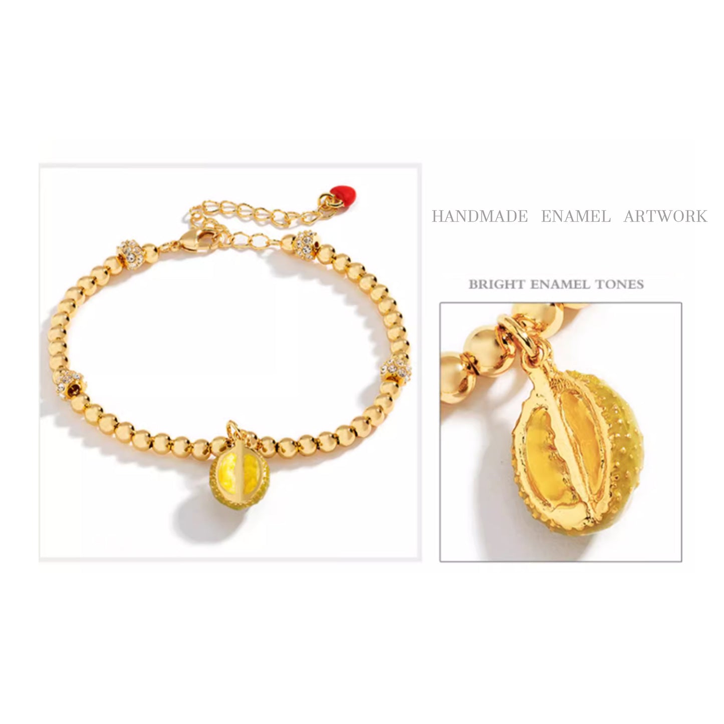 Enameled fruit bracelet various options