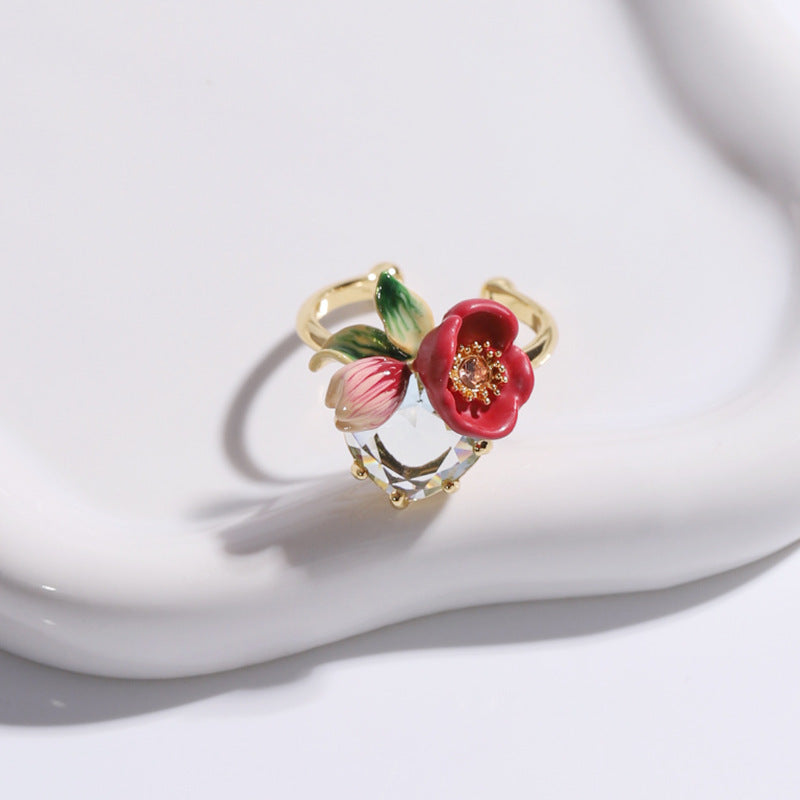 Red Winter Aconite Ring
