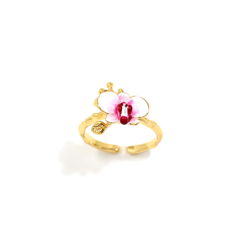 Hand Painted Phalaenopsis Ring