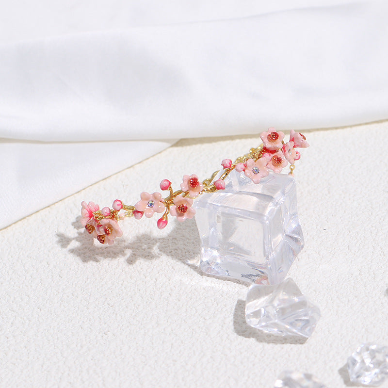 Enamel Cherry Blossom Bracelet