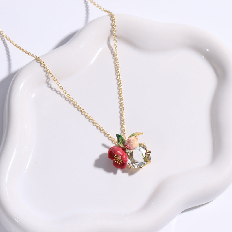 Red Winter Aconite Necklace