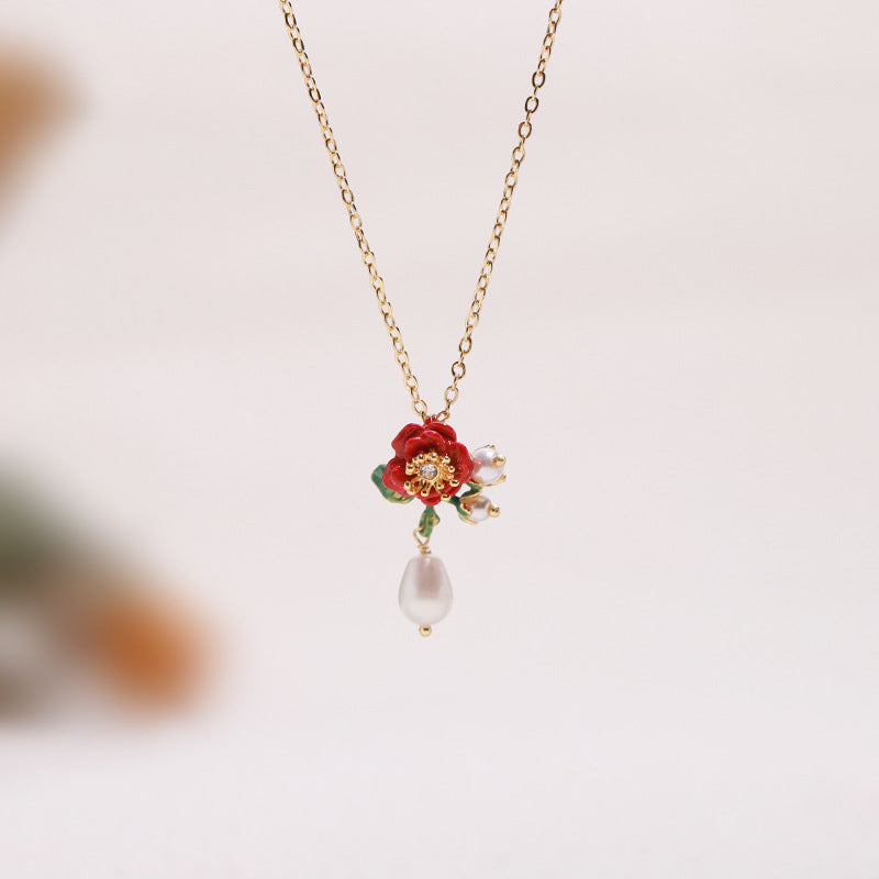 Rose Necklace - A Red Rose