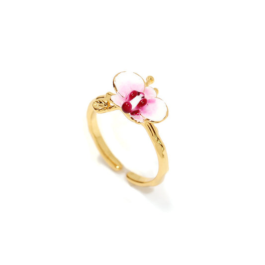 Hand Painted Phalaenopsis Ring