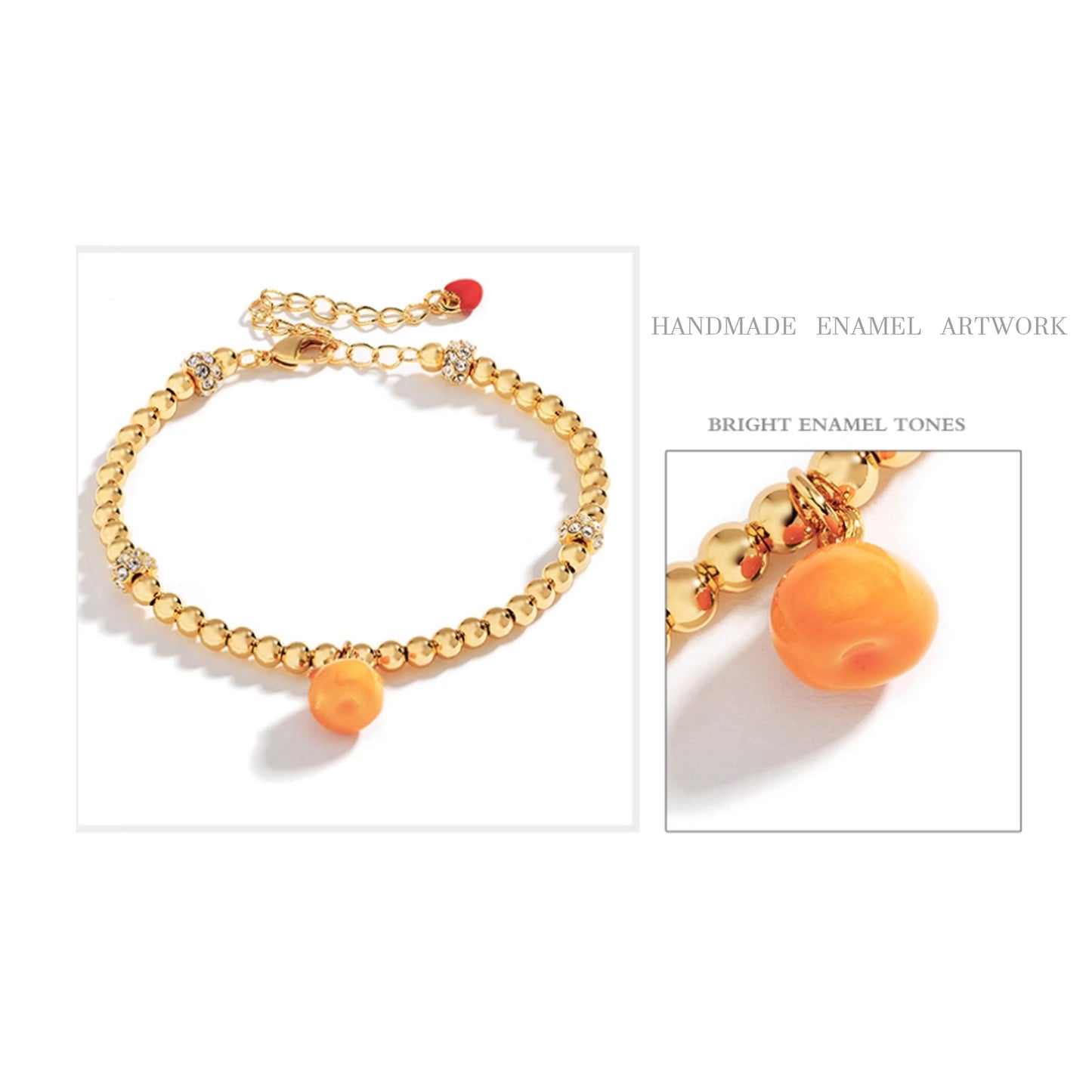 Enameled fruit bracelet various options