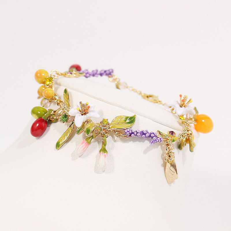 Garden Collection - Fruit Insect and Flower Bracelet