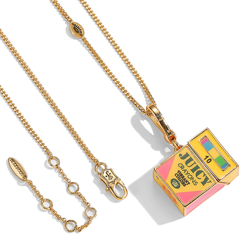 Colored crayon box pendant