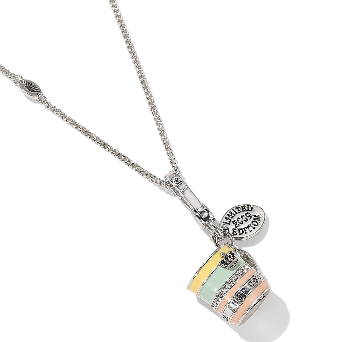 Coffee cup pendant filled with coffee