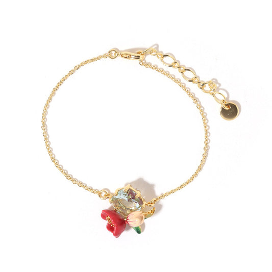 Red winter aconite bracelet