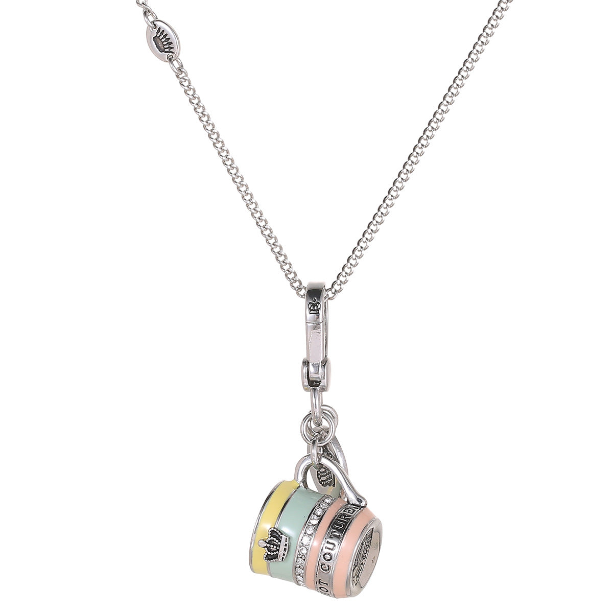 Coffee cup pendant filled with coffee