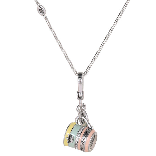 Coffee cup pendant filled with coffee