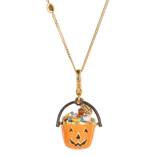 Smiling Pumpkin Pendant Necklace