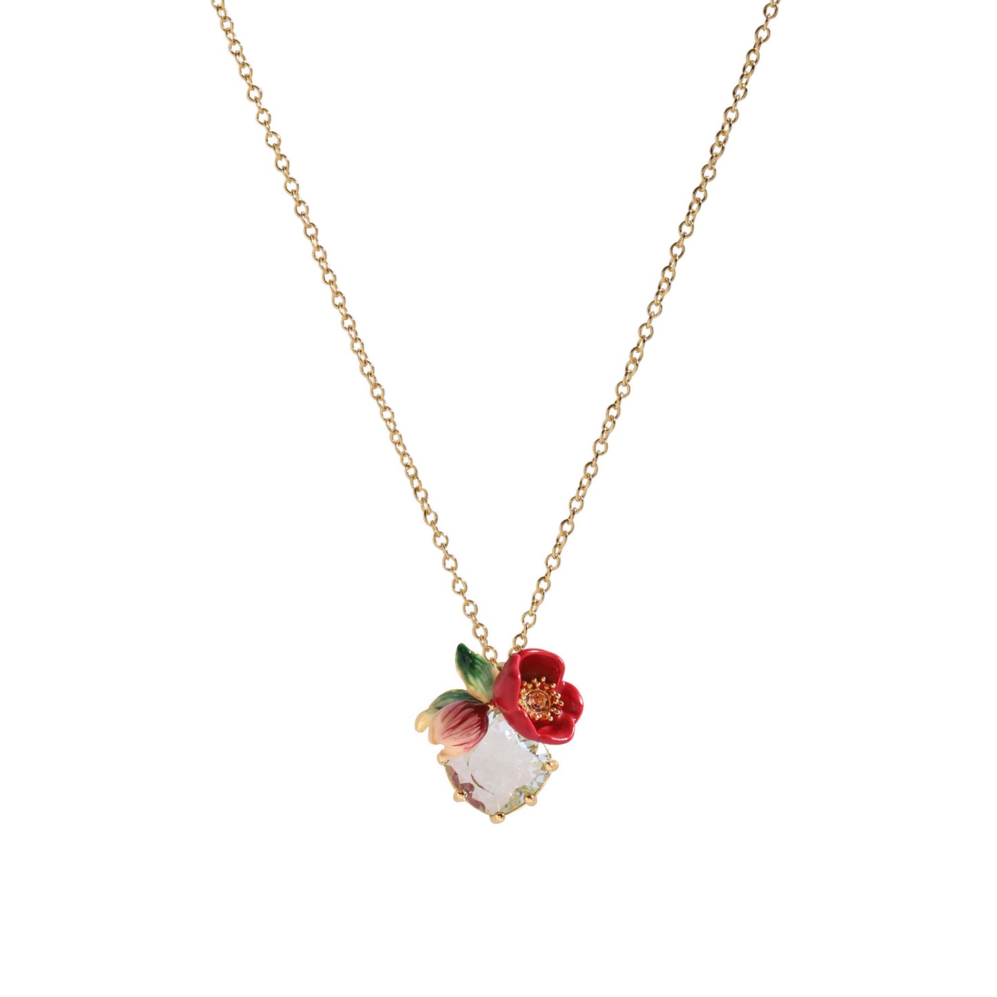 Red Winter Aconite Necklace