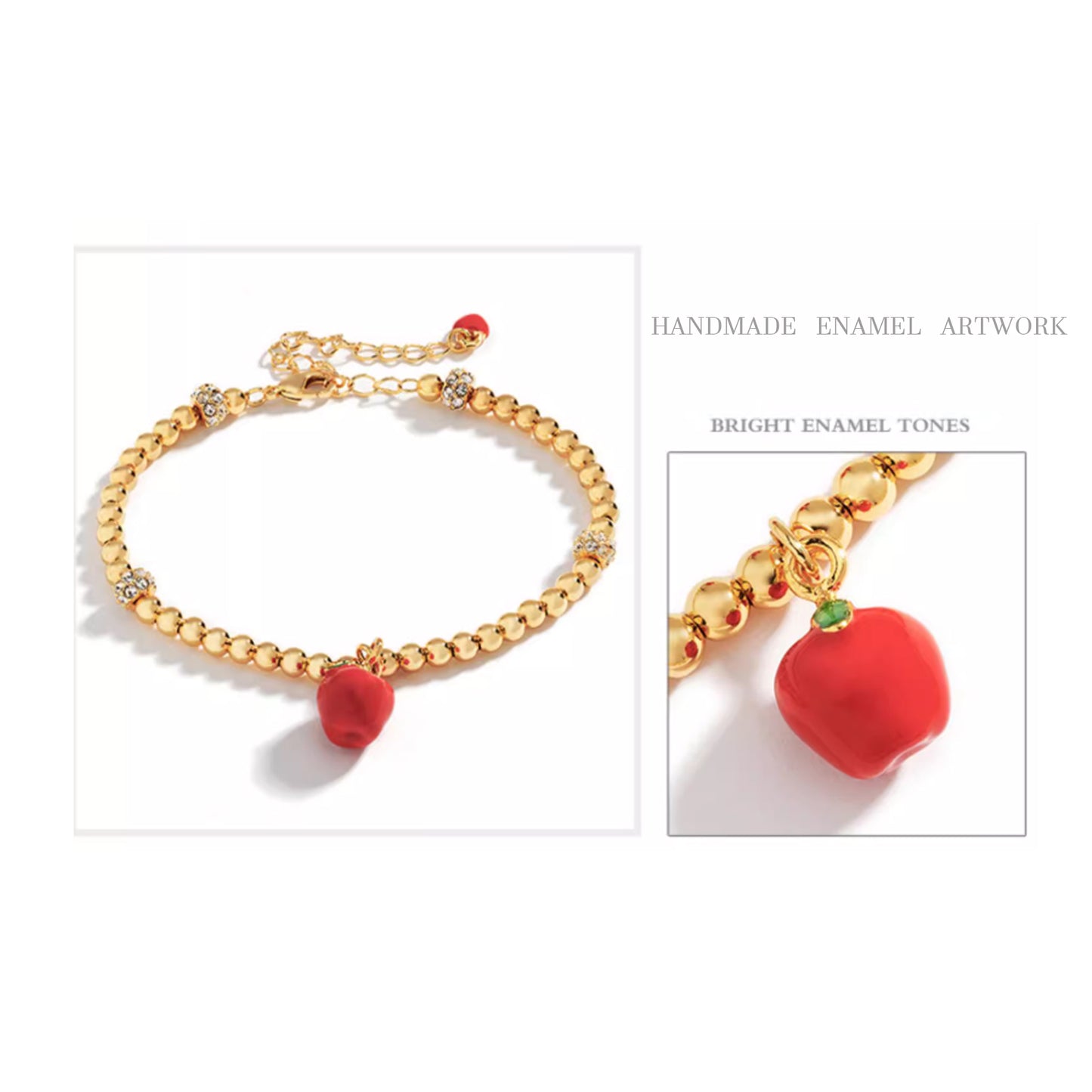 Enameled fruit bracelet various options