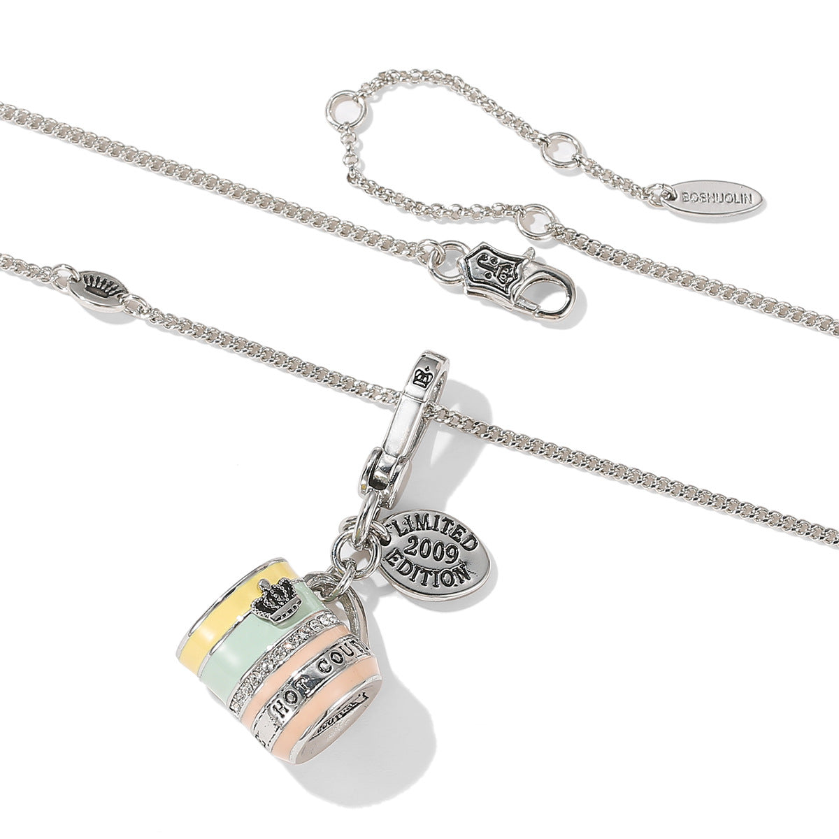 Coffee cup pendant filled with coffee