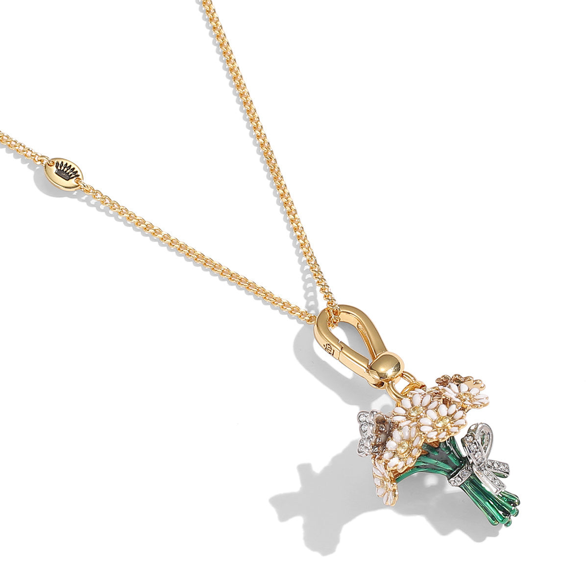 Daisy and butterfly bouquet pendant