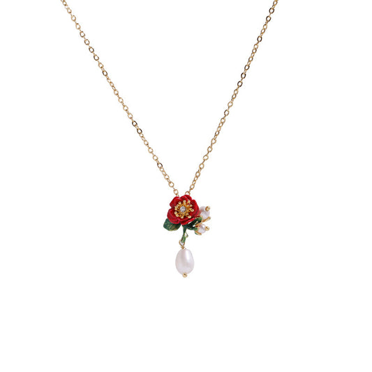 Rose Necklace - A Red Rose