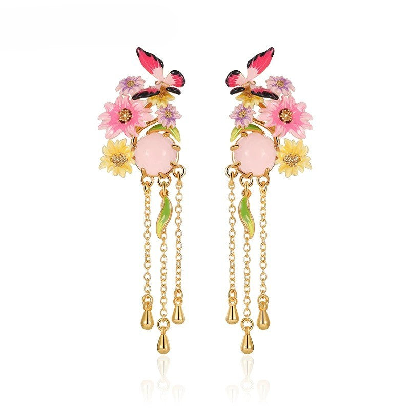 Butterfly in the Flower Collection-Earrings