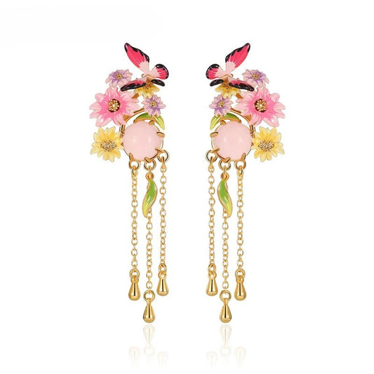 Butterfly in the Flower Collection-Earrings