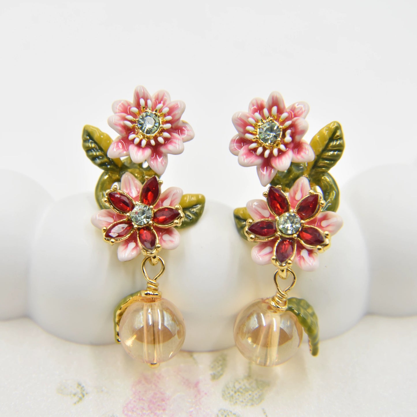 Pink Passion Flower Earring