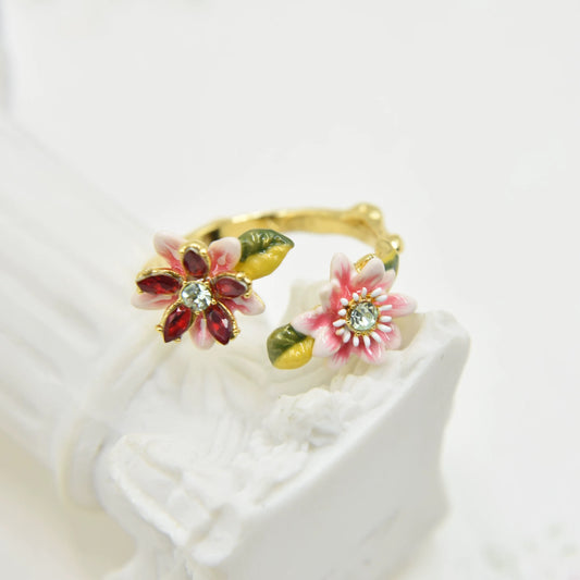 Pink Passion Flower Ring