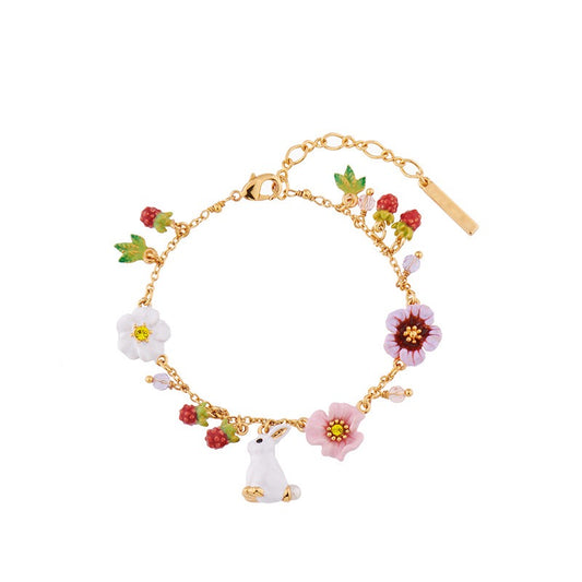 Cute Bunny and Flower Bracelet